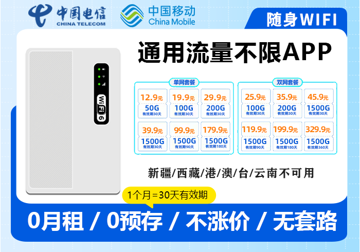 小白壳双网随身 WiFi